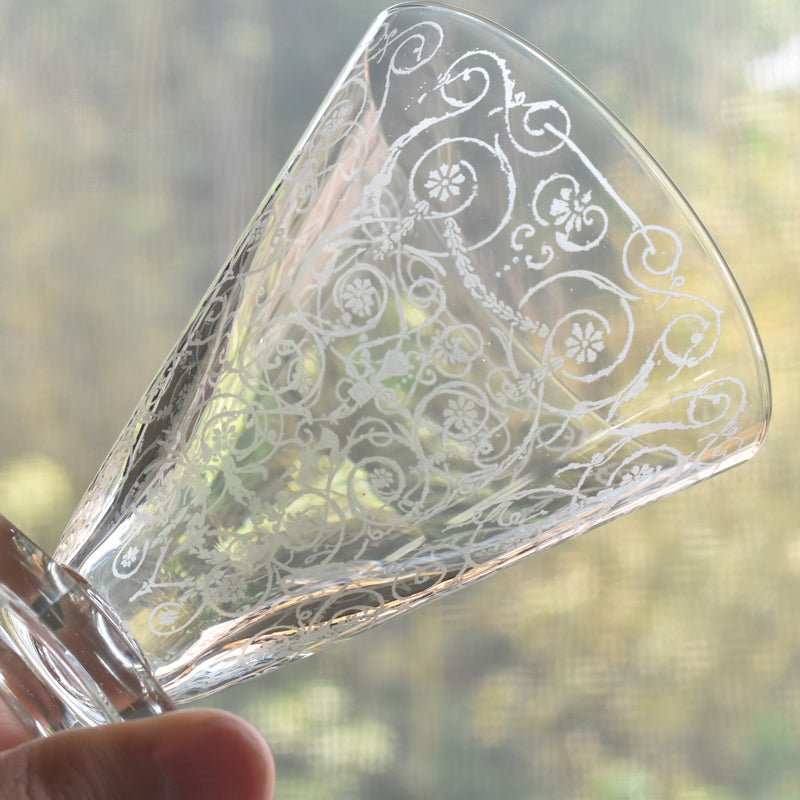 Vintage Crystal Glass Water Glass