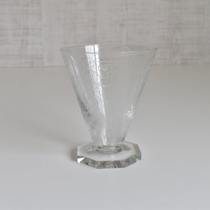 Vintage Crystal Glass Water Glass