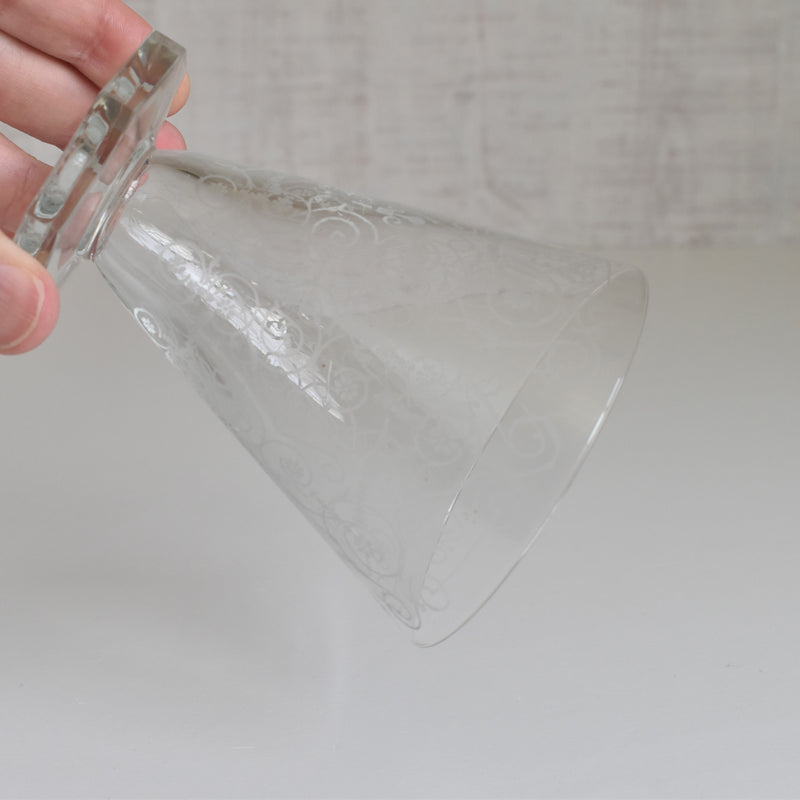 Vintage Crystal Glass Water Glass