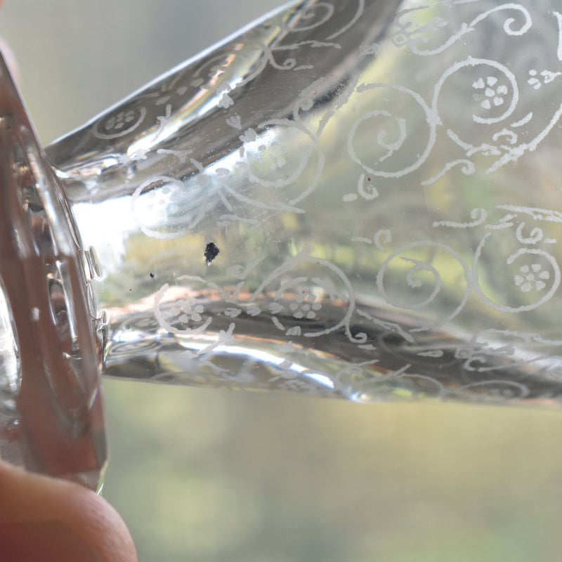 Vintage Crystal Glass Liqueur Glass