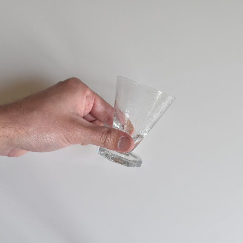 ヴィンテージクリスタルガラス スモールワイングラス