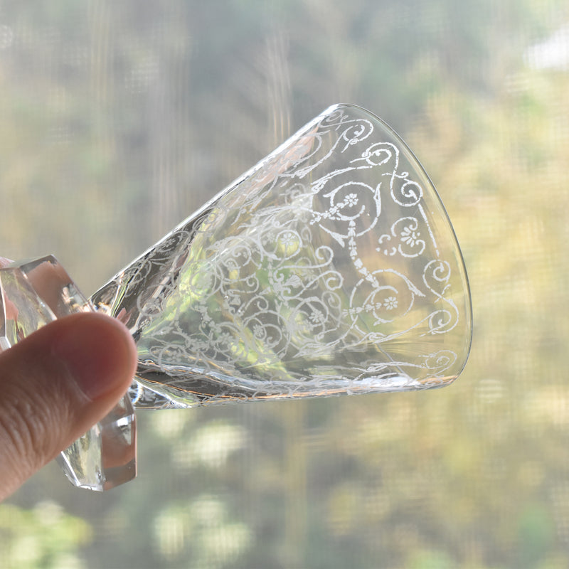 ヴィンテージクリスタルガラス スモールワイングラス