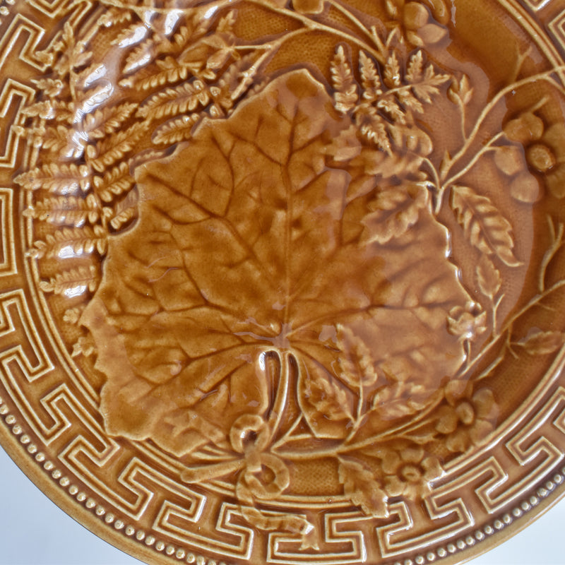 Vintage Plate Barbotine Gien Primefleur