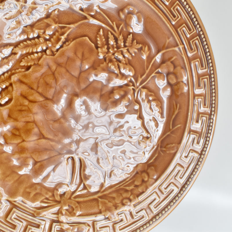 Vintage Plate Barbotine Gien Primefleur