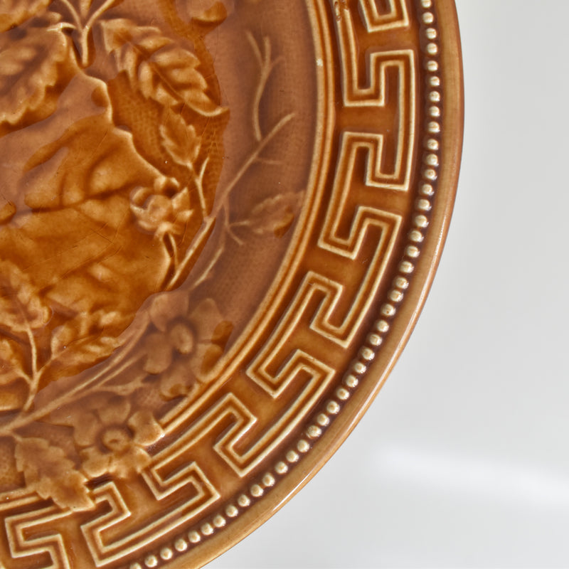 Vintage Plate Barbotine Gien Primefleur