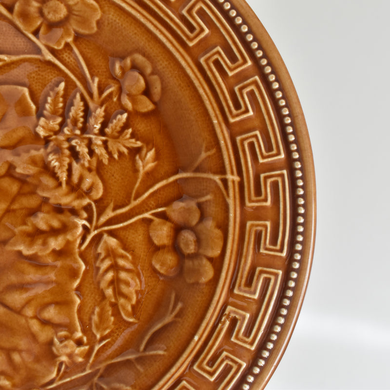 Vintage Plate Barbotine Gien Primefleur