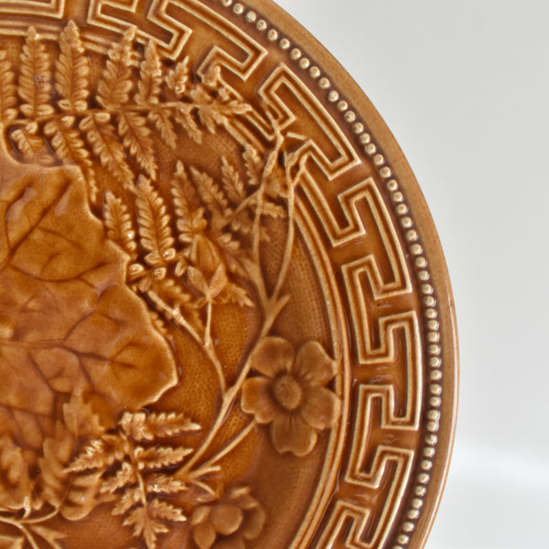 Vintage Plate Barbotine Gien Primefleur