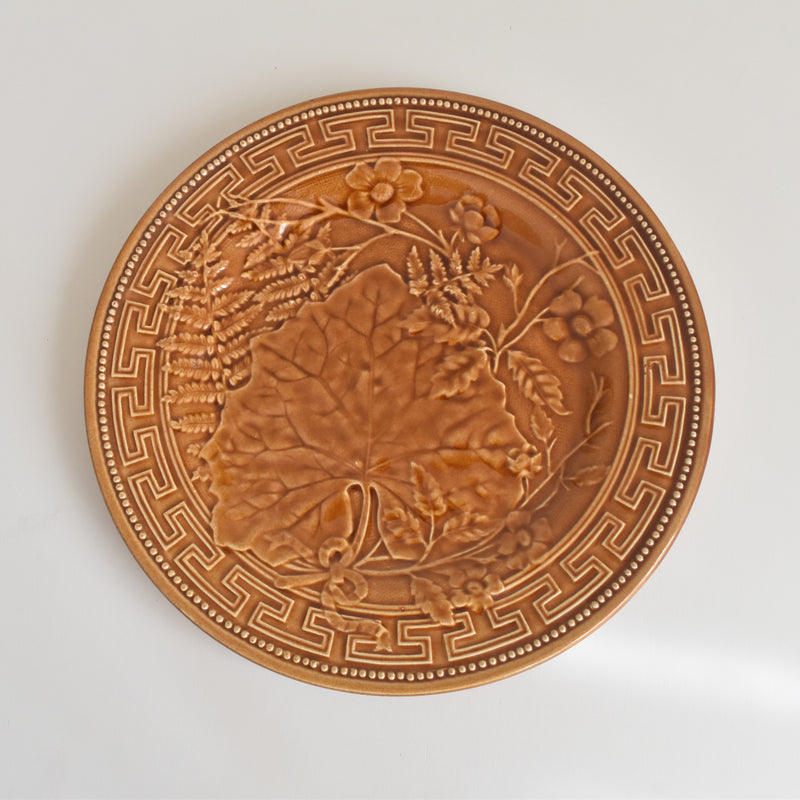 Vintage Plate Barbotine Gien Primefleur