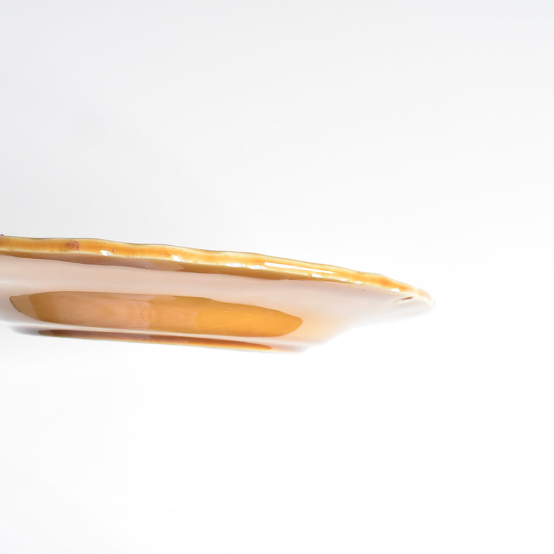 Vintage Dessert Plate, Digoin & Sarreguemines Barbotine, Prunes B
