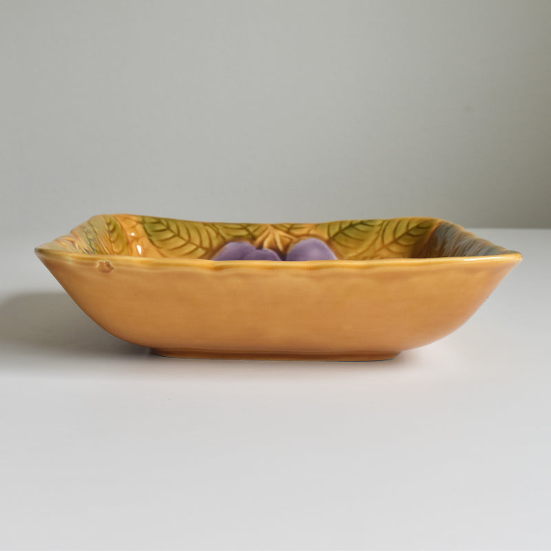 Vintage Square Plate Digoin & Sarreguemines Barbotine