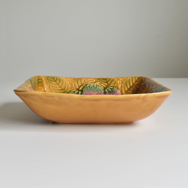 Vintage Square Plate Digoin & Sarreguemines Barbotine