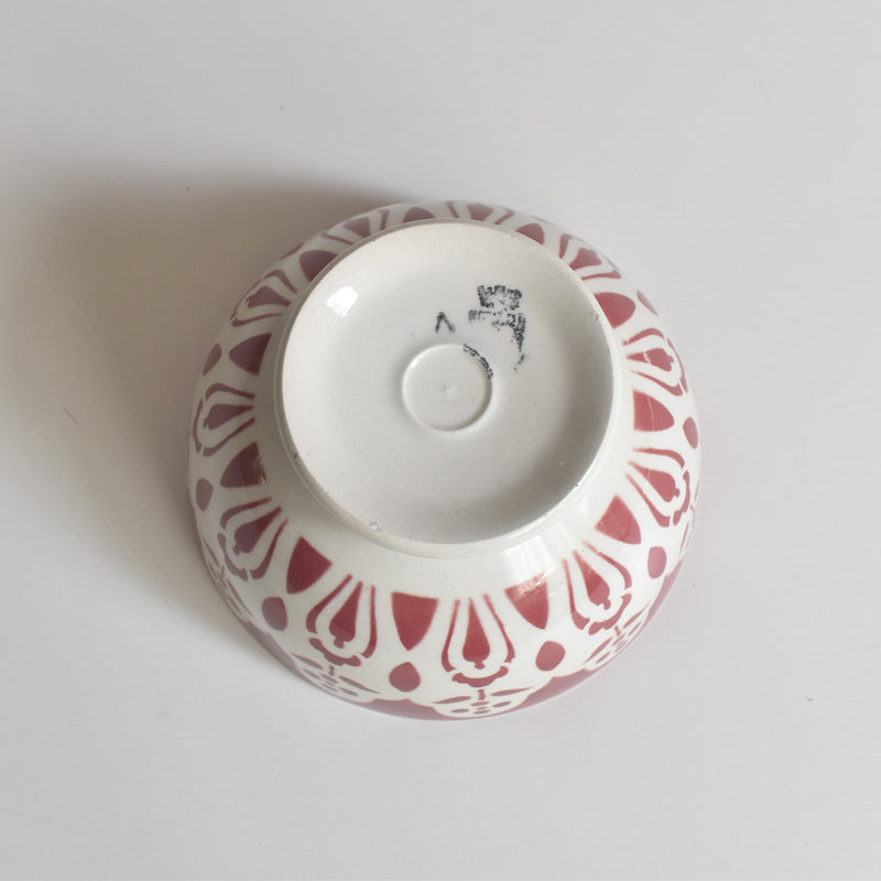 ヴィンテージカフェオレボウル バドンヴィレー レッド