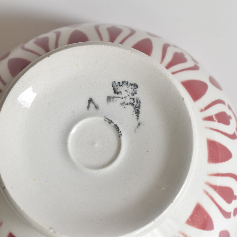 ヴィンテージカフェオレボウル バドンヴィレー レッド