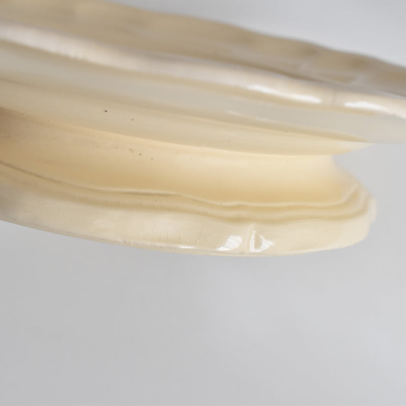 ヴィンテージ脚付きプレート ロンシャン 花リム