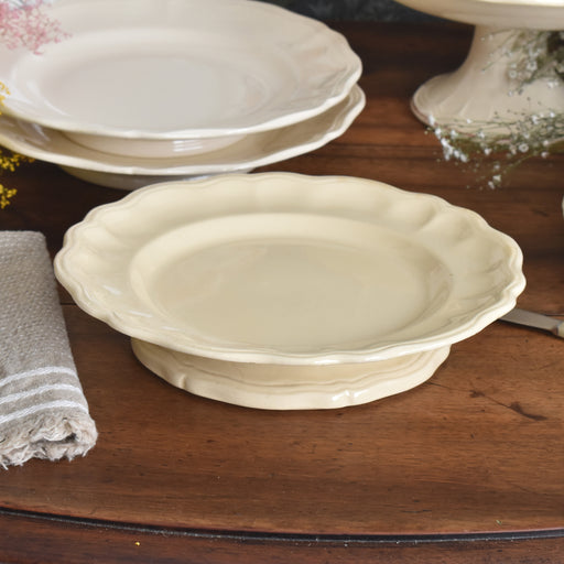 ヴィンテージ脚付きプレート ロンシャン 花リム