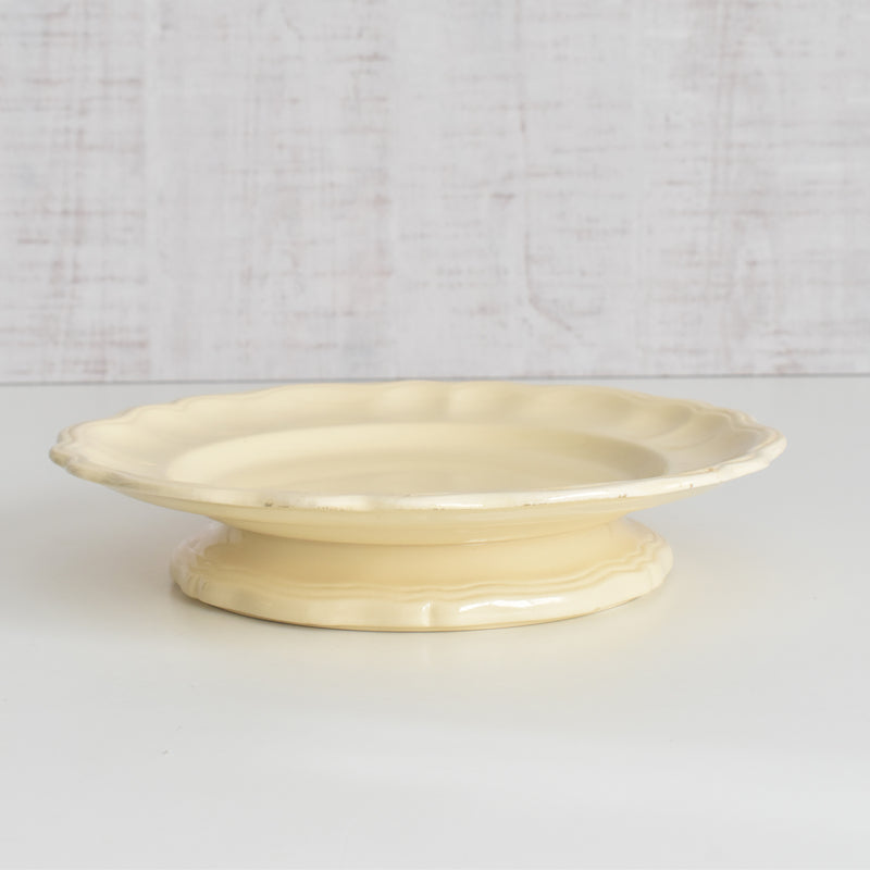 ヴィンテージ脚付きプレート ロンシャン 花リム