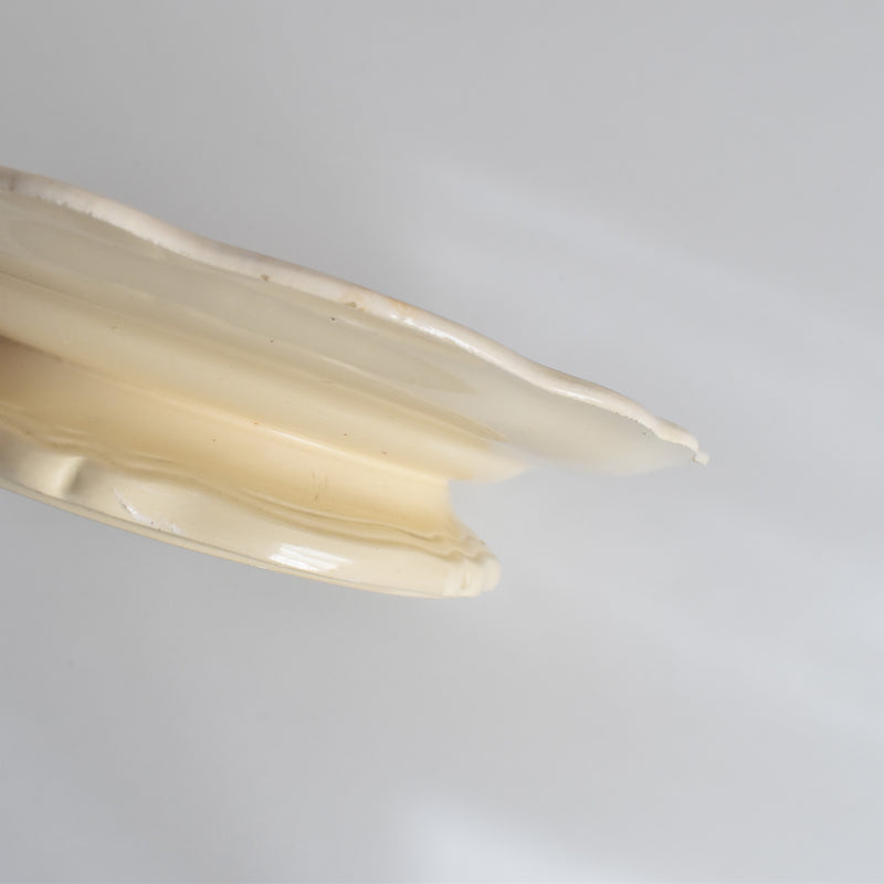 ヴィンテージ脚付きプレート ロンシャン 花リム