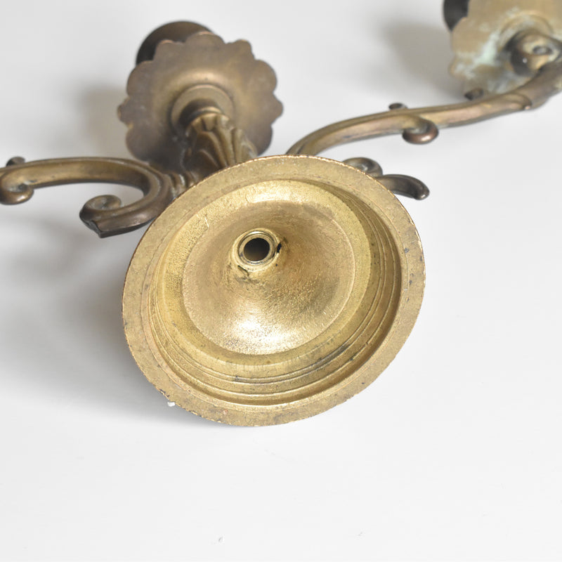 Vintage Brass 3-Candle Holder