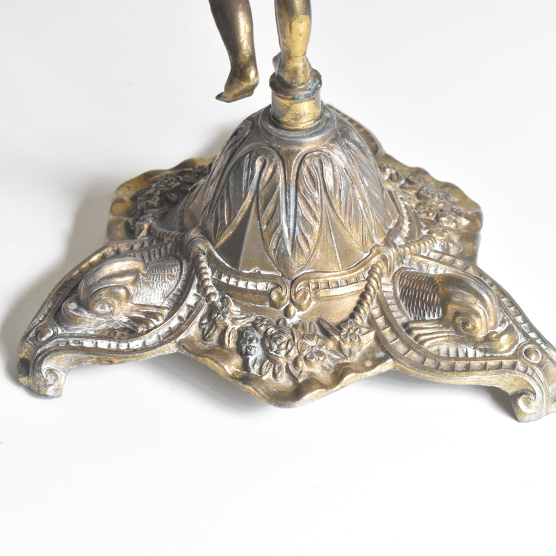 Vintage Candle Holder, Brass, 3-Arm, Enfant