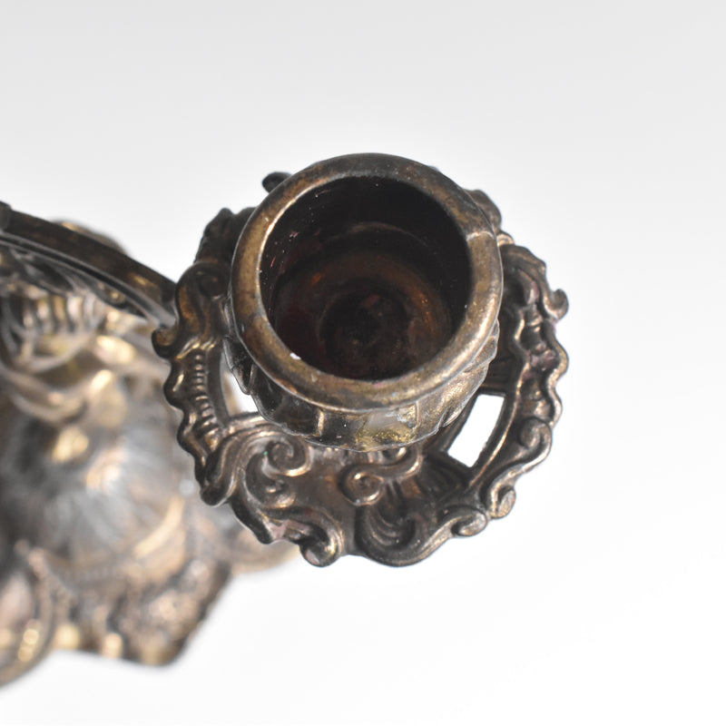 Vintage Candle Holder, Brass, 3-Arm, Enfant