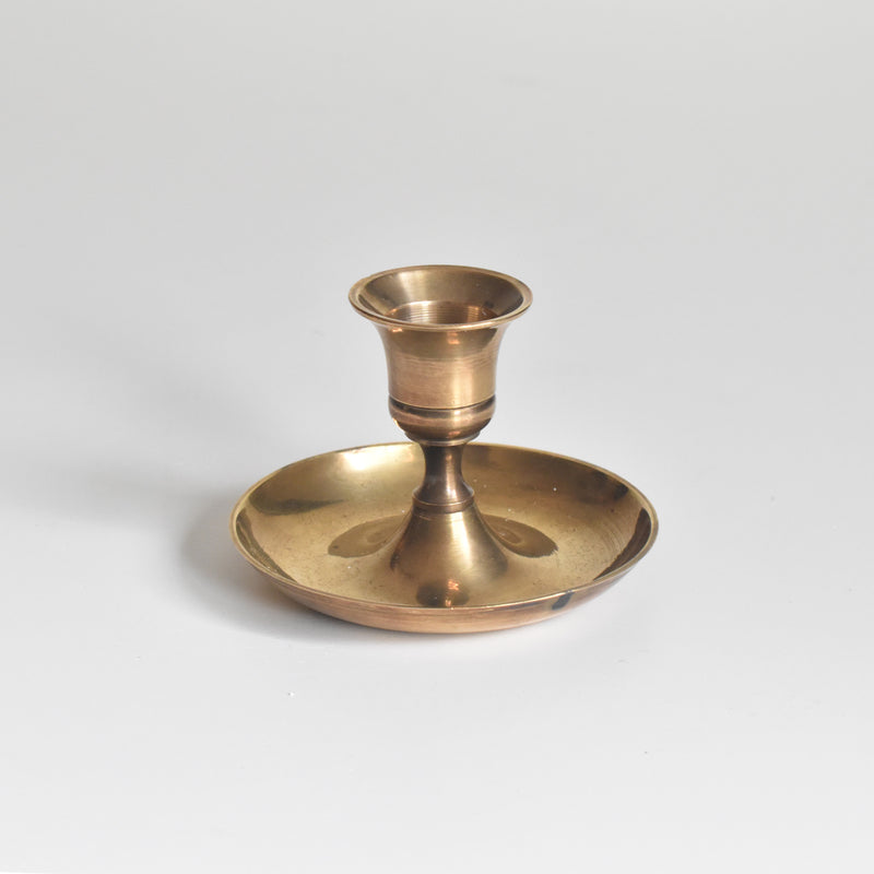 Vintage candle holder, brass, small
