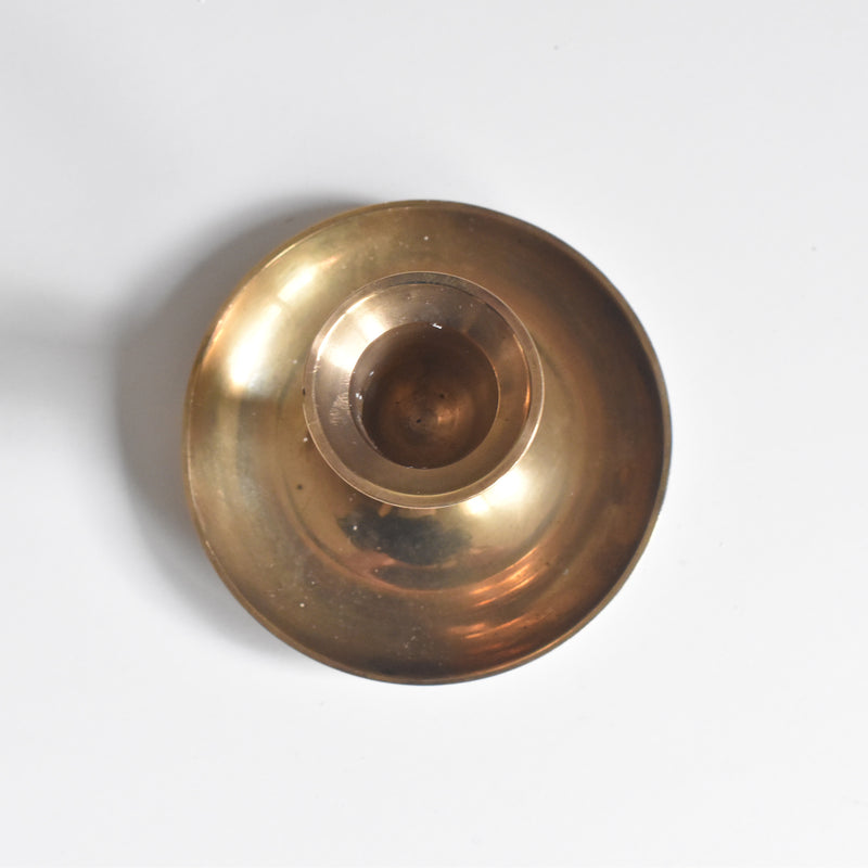 Vintage candle holder, brass, small