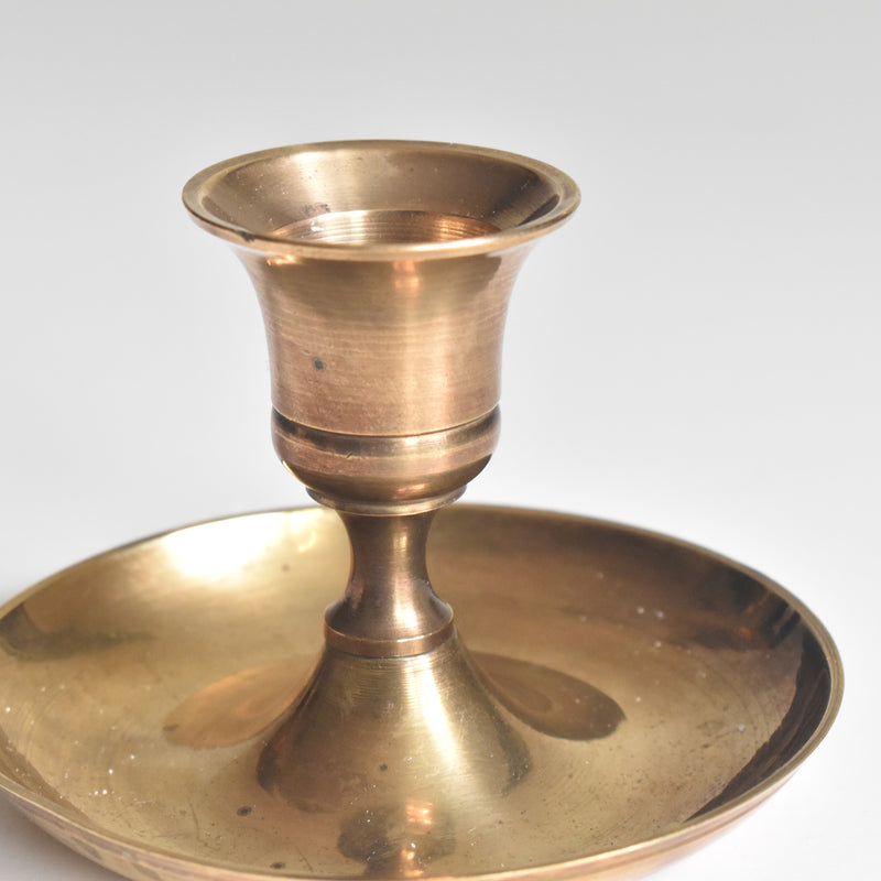 Vintage candle holder, brass, small