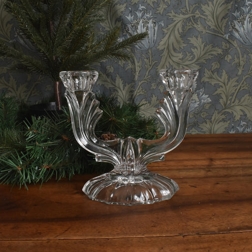 ヴィンテージキャンドルホルダー クリスタルガラス