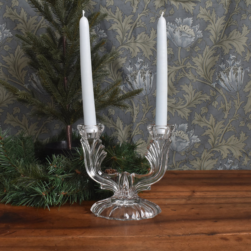 Vintage Crystal Glass Candle Holders