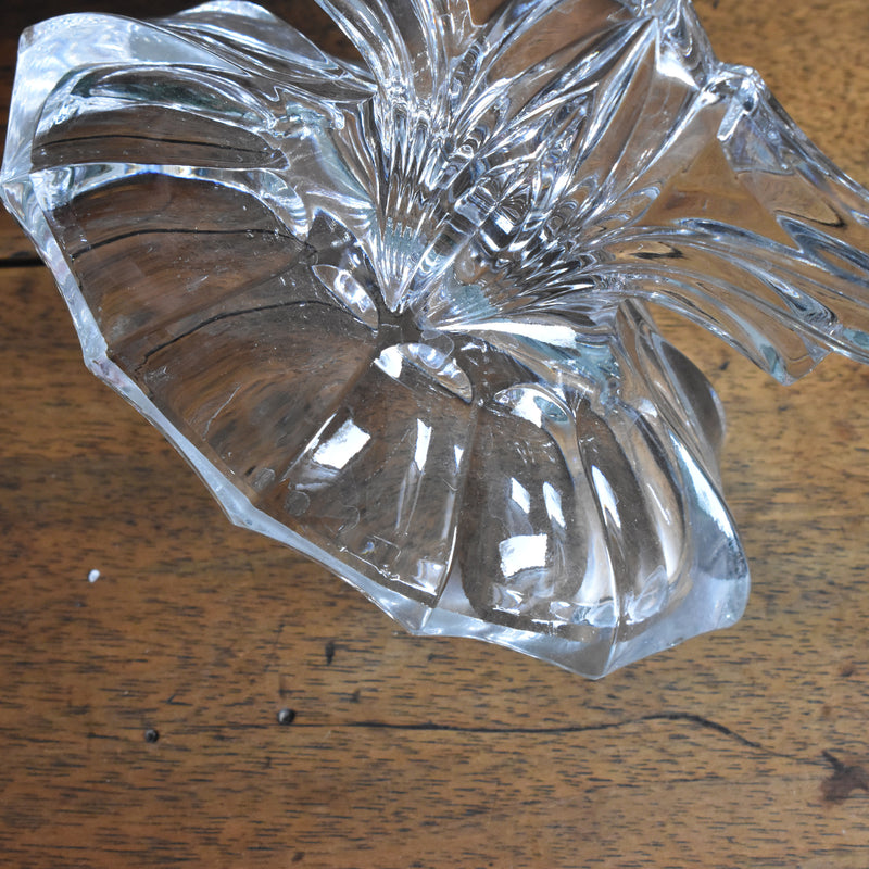 Vintage Crystal Glass Candle Holders