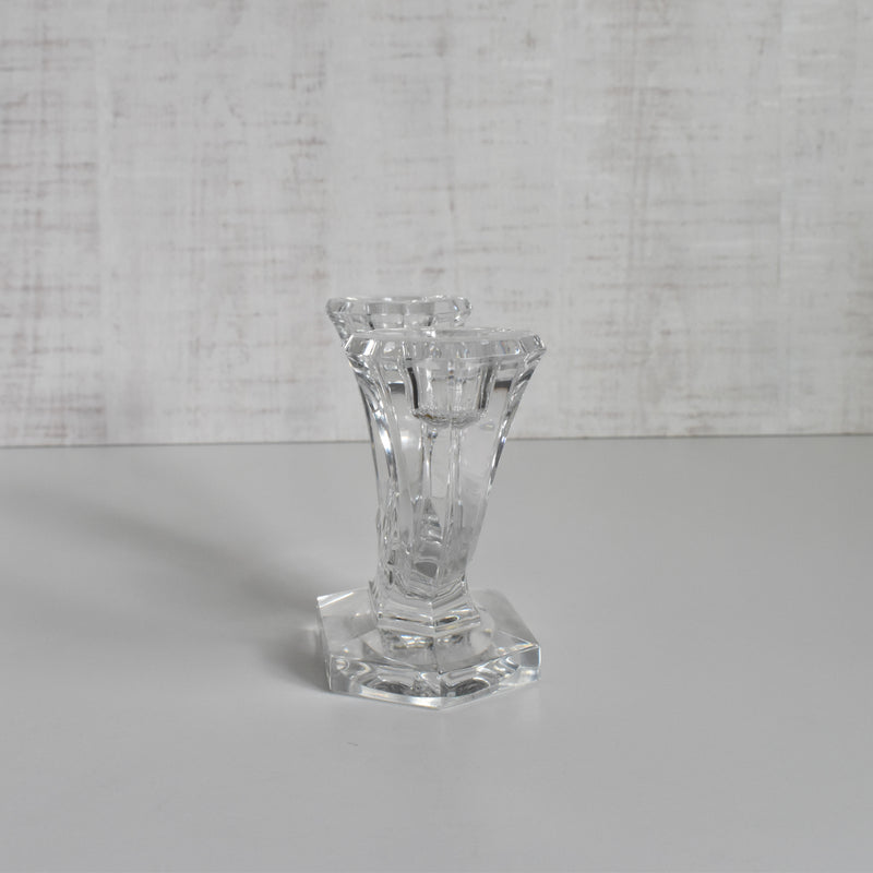 Vintage Candle Holder VAL ST LAMBERT Crystal Glass