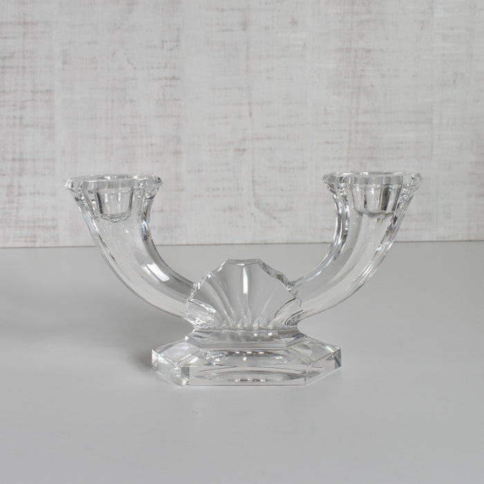 ヴィンテージキャンドルホルダー VAL ST LAMBERT クリスタルガラス