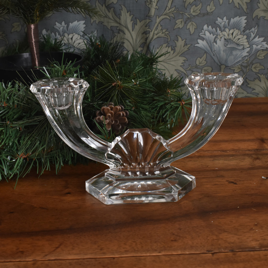 Val.st.Lambert ベルギー王室御用達 クリスタル キャンドルスタンド