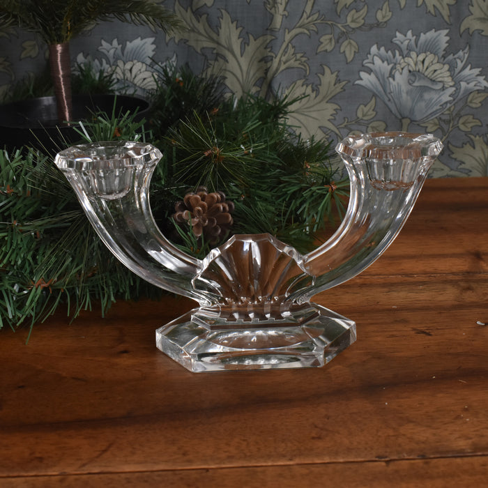 ヴィンテージキャンドルホルダー VAL ST LAMBERT クリスタルガラス