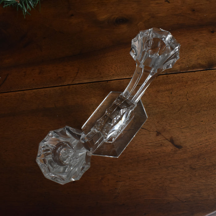 ヴィンテージキャンドルホルダー VAL ST LAMBERT クリスタルガラス