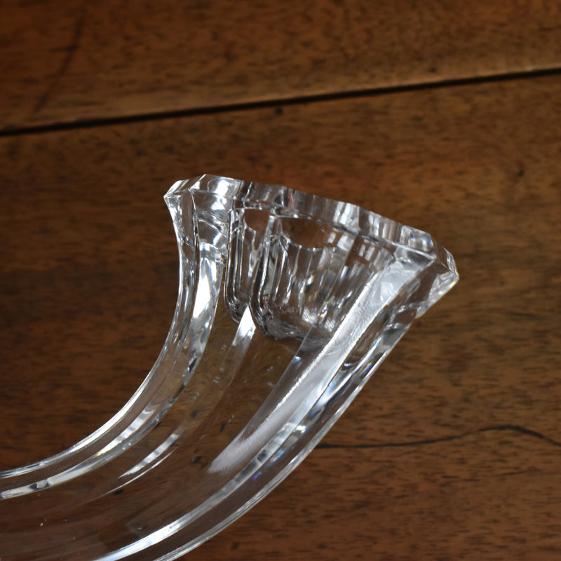 Vintage Candle Holder VAL ST LAMBERT Crystal Glass
