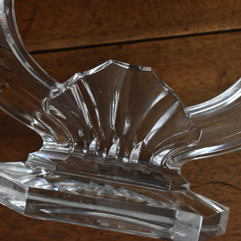 Vintage Candle Holder VAL ST LAMBERT Crystal Glass