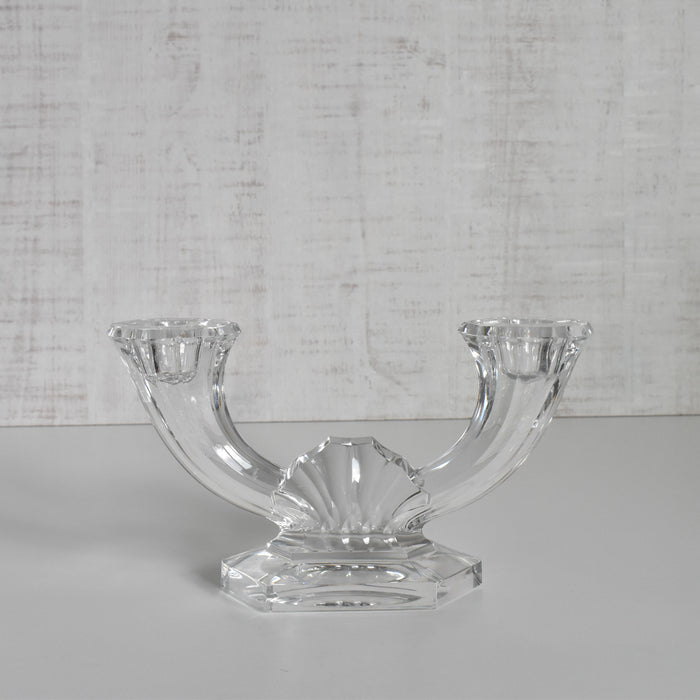 ヴィンテージキャンドルホルダー VAL ST LAMBERT クリスタルガラス