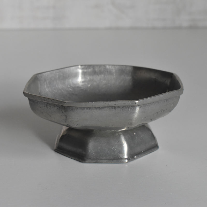 Vintage Pewter Octagonal Coupe