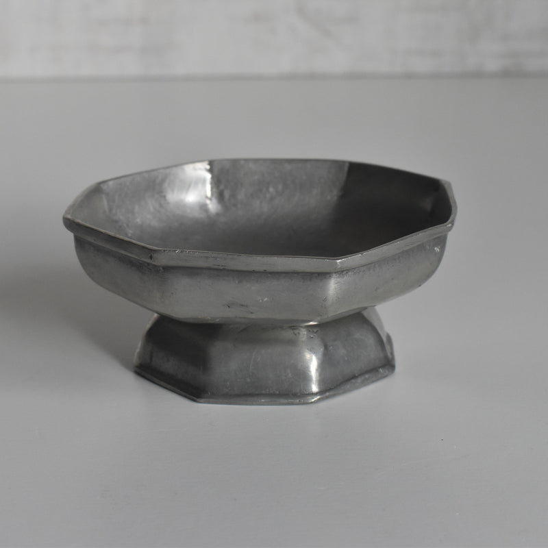 Vintage Pewter Octagonal Coupe