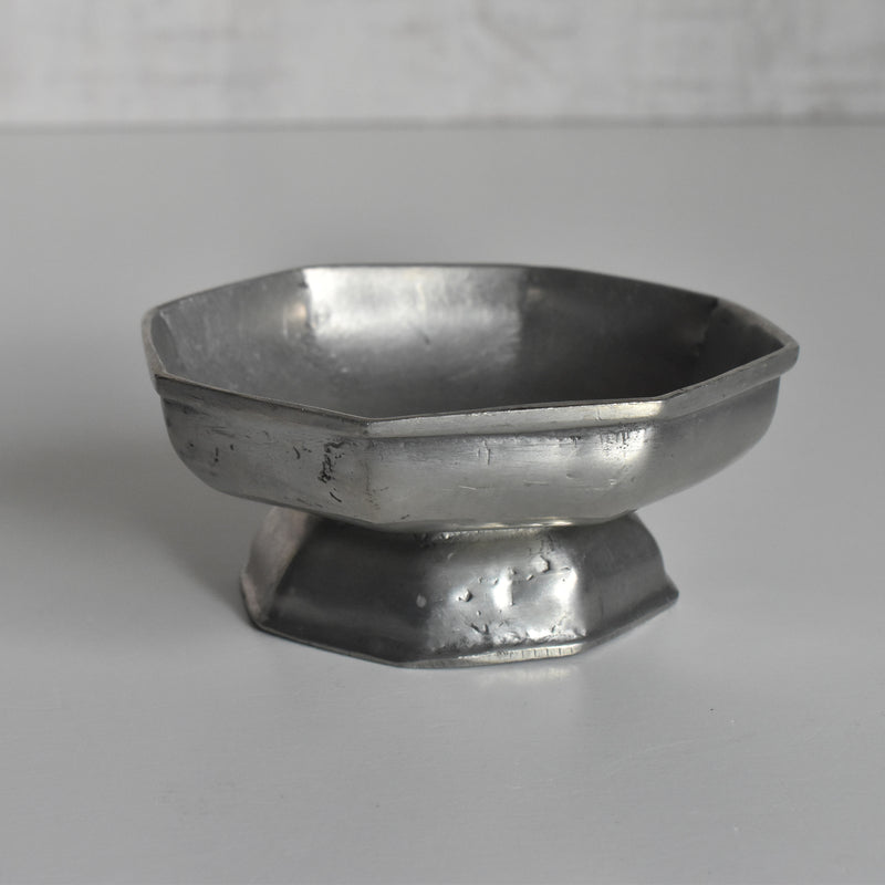Vintage Pewter Octagonal Coupe