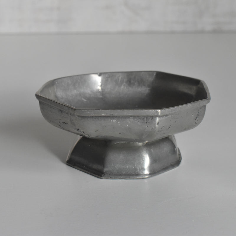 Vintage Pewter Octagonal Coupe