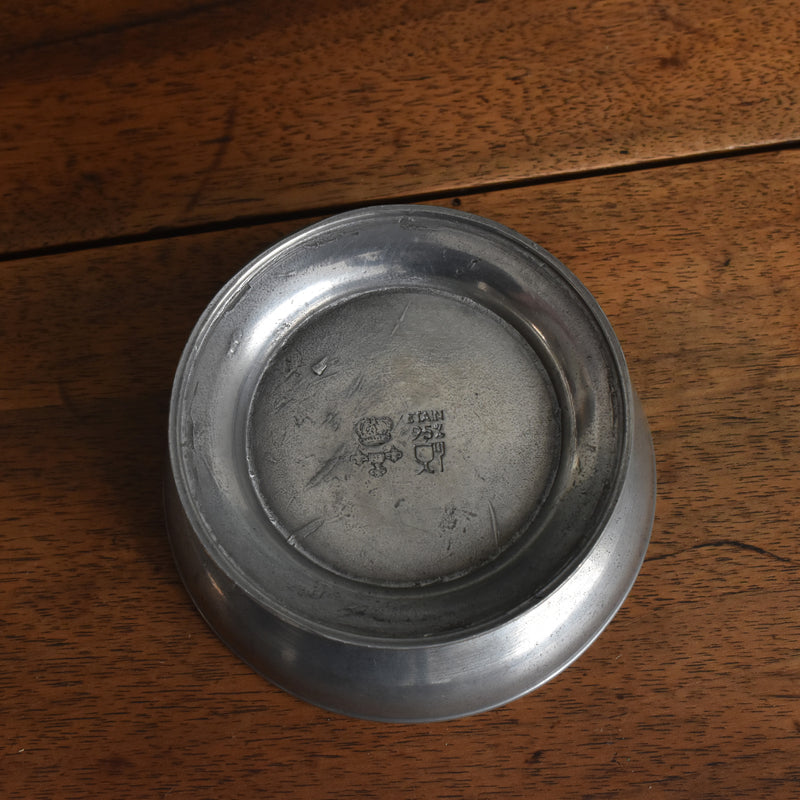 Vintage Pewter Candle Holder Coupe