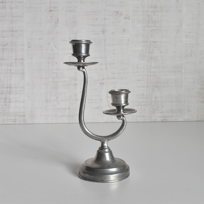 ヴィンテージピューター キャンドルホルダー 2灯