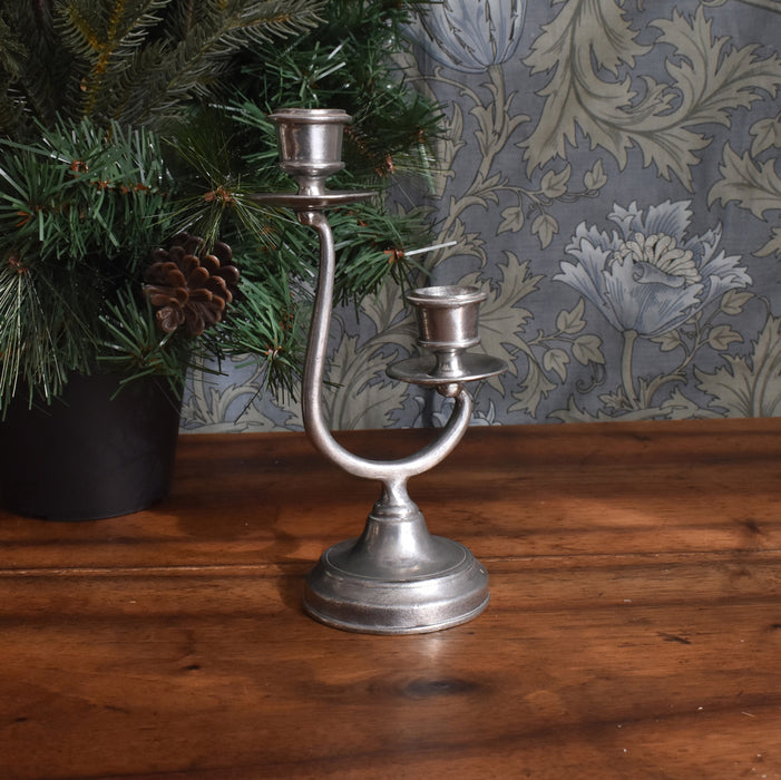 ヴィンテージピューター キャンドルホルダー 2灯