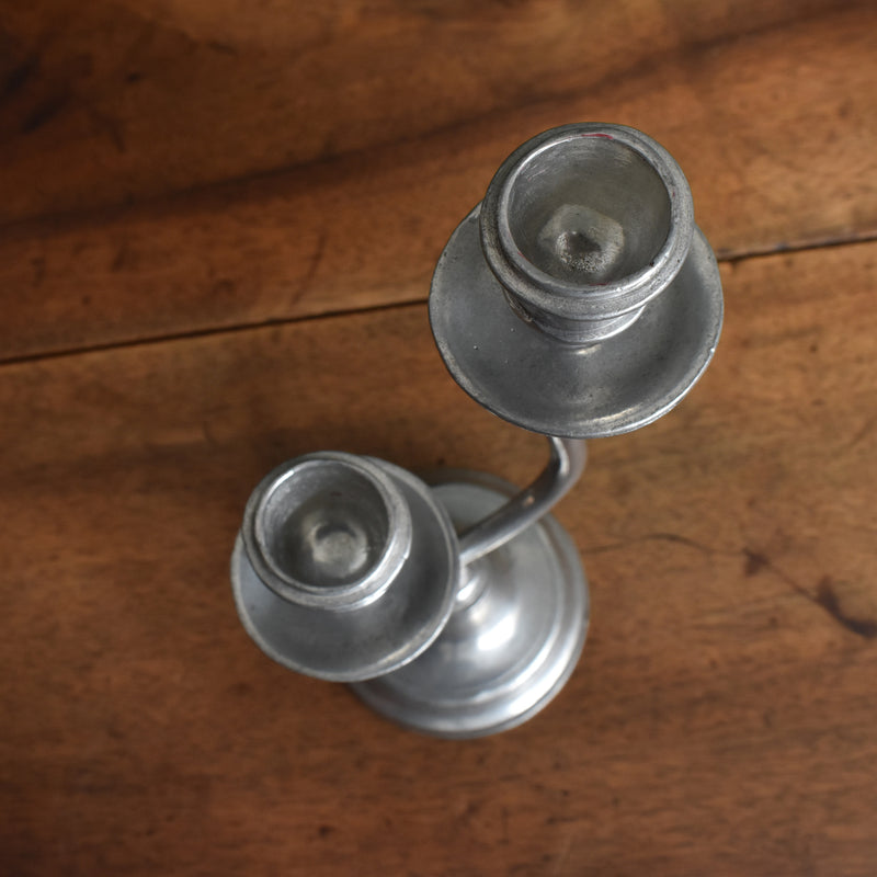 ヴィンテージピューター キャンドルホルダー 2灯