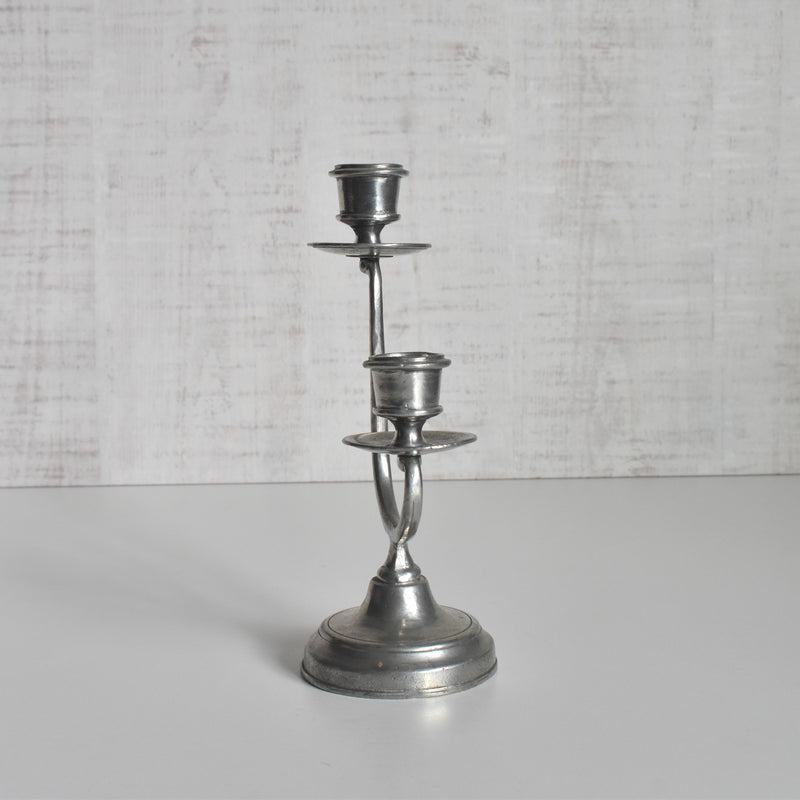 ヴィンテージピューター キャンドルホルダー 2灯