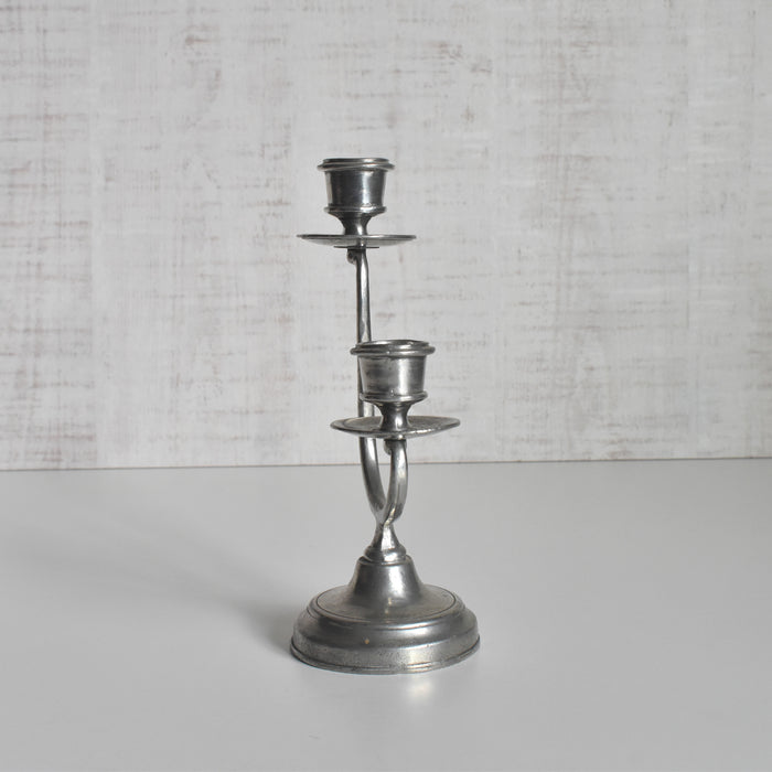 ヴィンテージピューター キャンドルホルダー 2灯