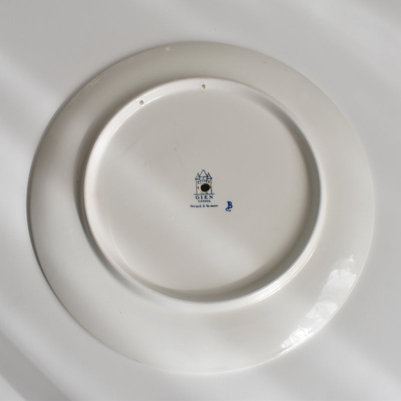 Vintage Cheese Plate with Handle Gien Cachemire