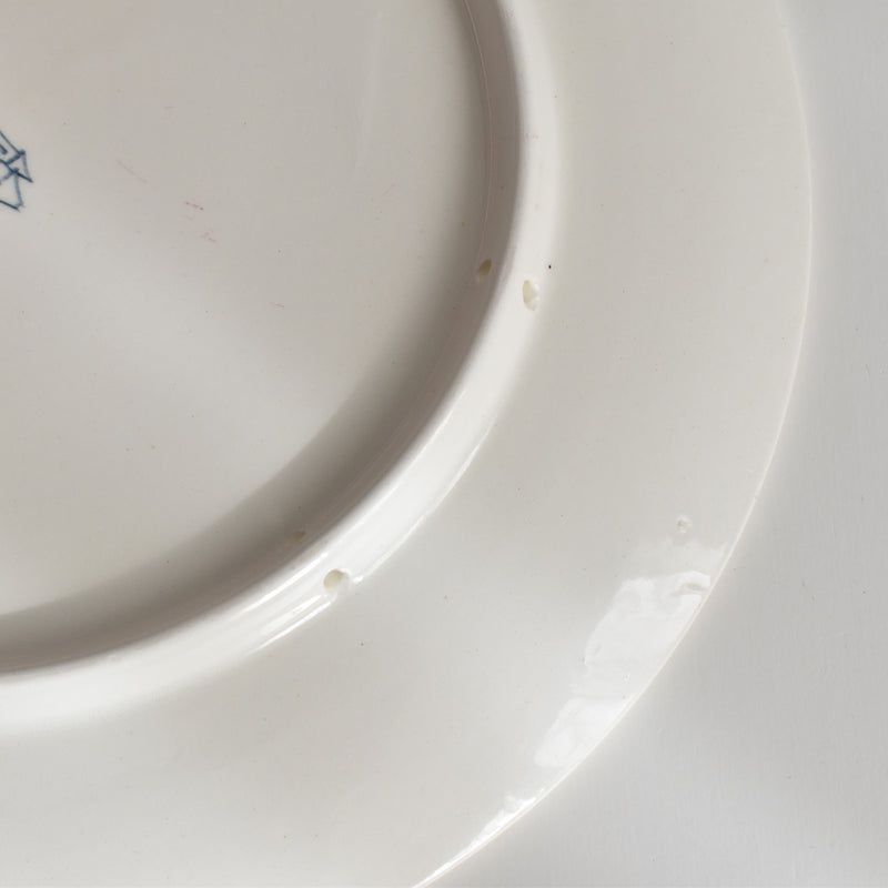 Vintage Cheese Plate with Handle Gien Cachemire